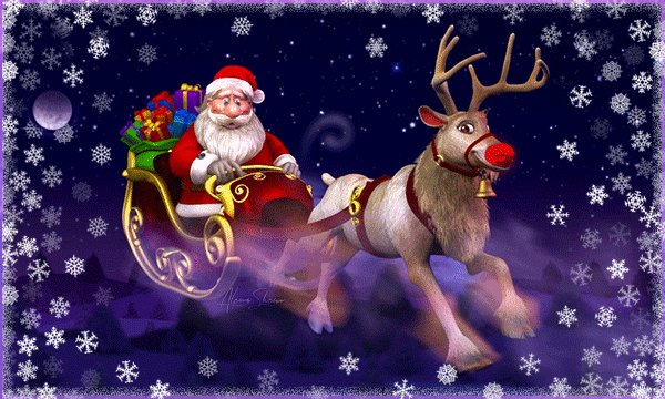 Анимированная открытка с наступающим