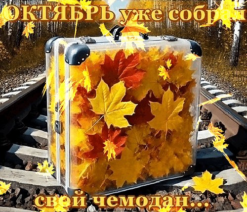 Анимированная открытка октябрь на исходе