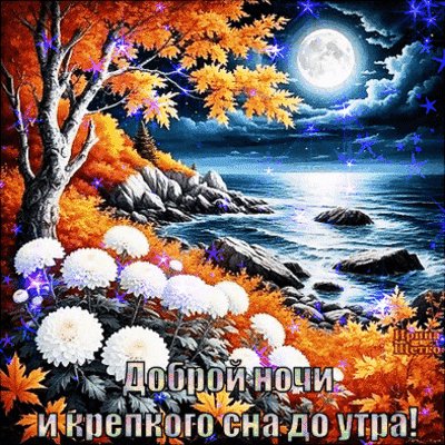 Анимированная открытка доброй ночи (1)