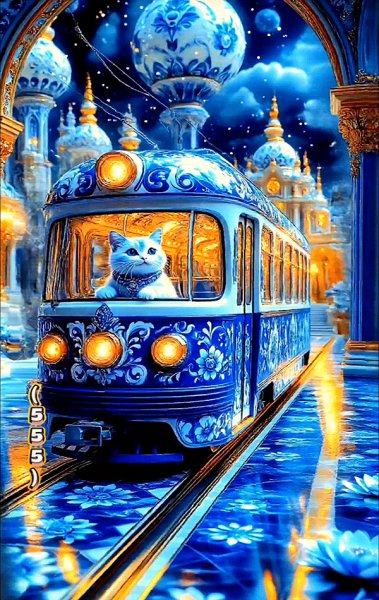 Гжель- трамвай