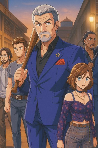 Герои в уличном переулке