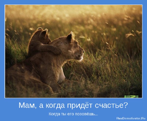 Мам, а когда придёт счастье?