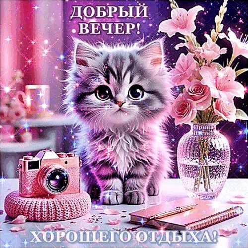 Анимированная открытка добрый вечер (1) (2)