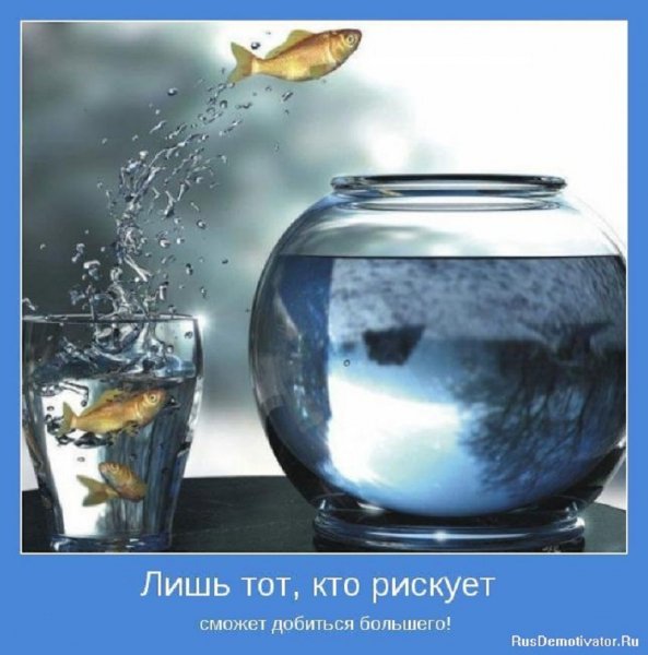 Лишь тот кто рискует сможет добиться большего