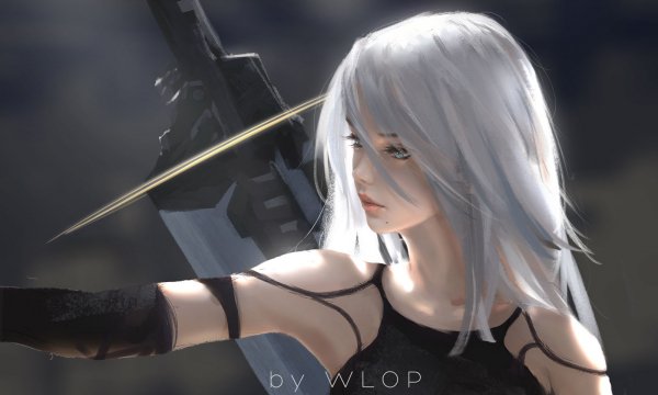 yorha type a no 2 nier series and nier automata drawn by wl