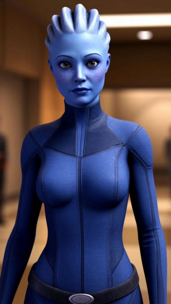 Лиара Т&apos;Сони - инопланетянка из серии игр Mass Effect