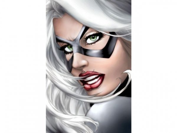 Marvel Black Cat Face Art