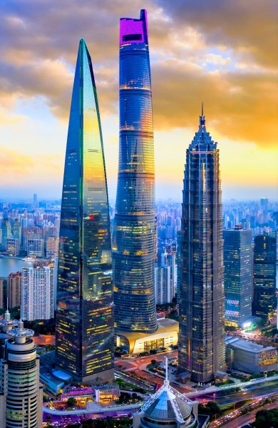 Башня 632м. в высоту - город Шанхай, Китай