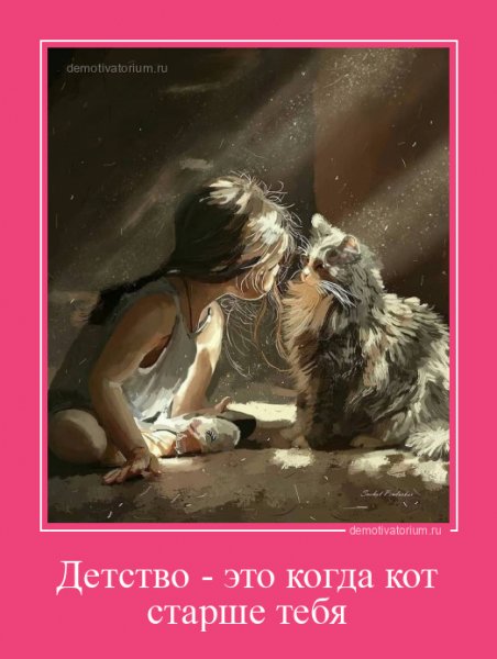 Demotivatorium detstvo eto kogda kot starshe tebja 197722