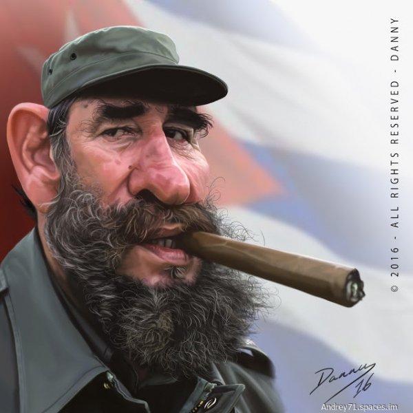 Fidel Castro Caricature-