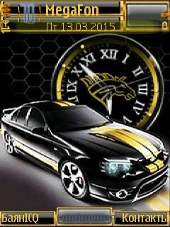 Mustang car ford clock