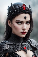 Women-armored-crown-makeup-green-eyes