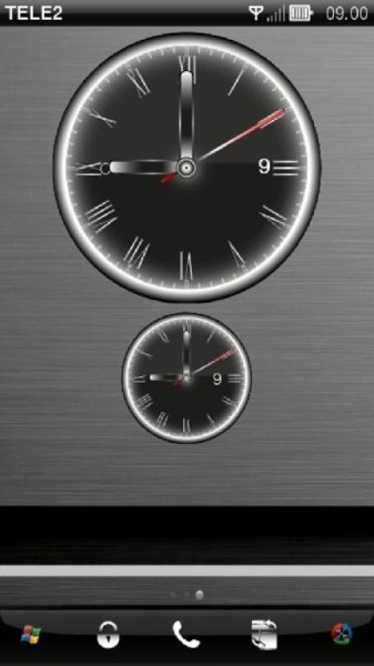 Dark big small round (kruglie) analogclock