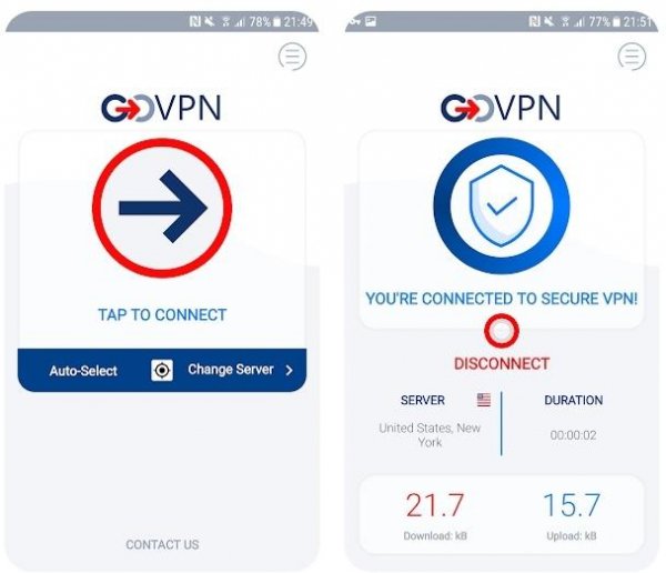VPN быстро и безопасно: прокси от GoVPN 1.6.5 Mod:Unlocked