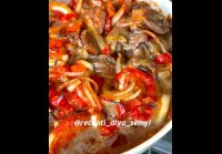 Куриные сердечки запечённые с овощами
