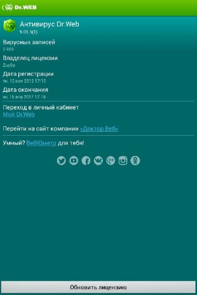 Антивирус Dr.Web v9.01.5(1)