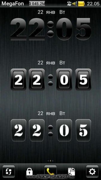 Lcd didital clock widget steel by carpen