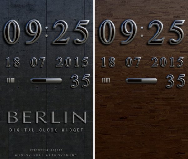 БЕРЛИН Digital Alarm Clock Widget 2.40