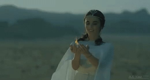 девушка волшебство огоньки