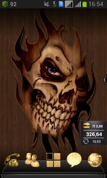 wood skull v.1.0-go.l.ex theme-11112
