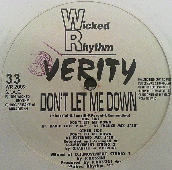Verity - Don&amp;apos;t Let Me Down (Extended Mix)