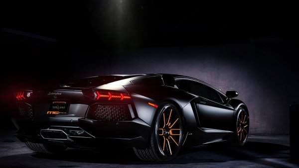 chernyy aventador lamborgini lamborghini
