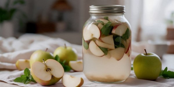 Компот из яблок а-ля мохито на зиму