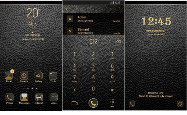 Black gold leather BIOGI