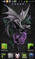 Purple dragon rose GO launcher EX theme v.1.0