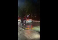 А так провожают колону с военнослужащими РФ