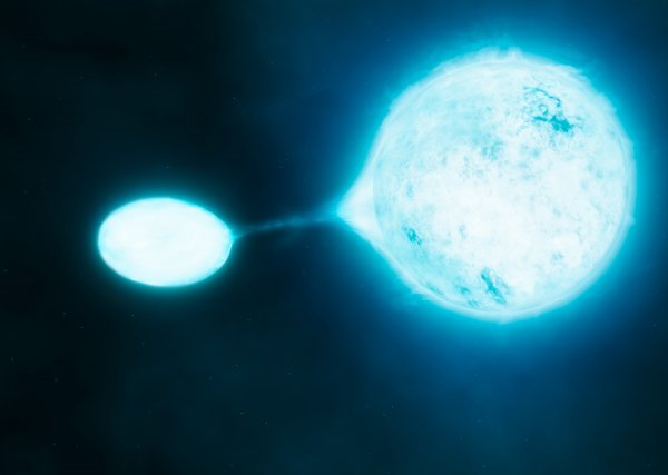 Artists impression of a vampire star and its victim