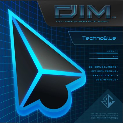 DIM v4 TechnoBlue Cursor Pack