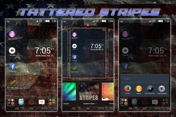 Tattered Stripes Xperia Theme v1.1.0