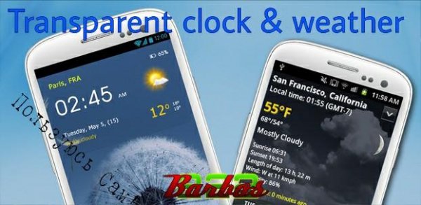 Transparent clock &amp;amp; weather Pro v0.90.03.02