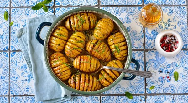 Запечённый картофель с мятой