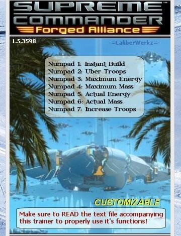 Трейнер для Supreme Commander Forged All