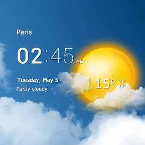 Transparent clock Weather Premium v.1.41.01