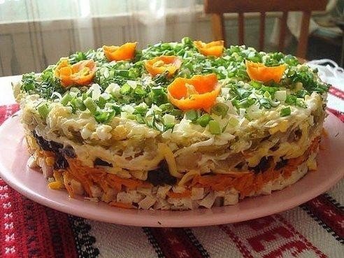 СЛОЕНЫЙ САЛАТ &quot;НОЧКА&quot;