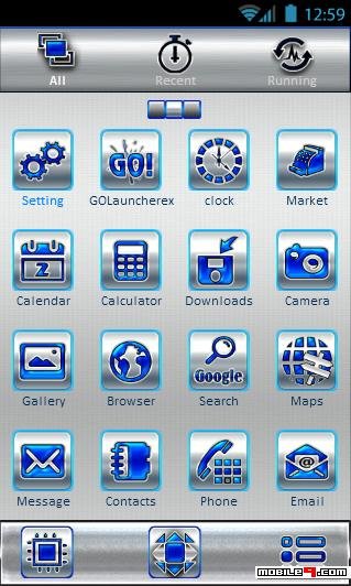 Silver and Blue GO launcher EX