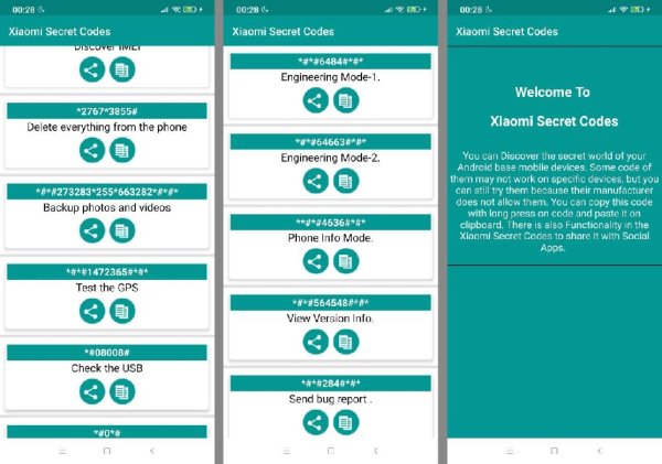 Xiaomi Secret Codes v1.2