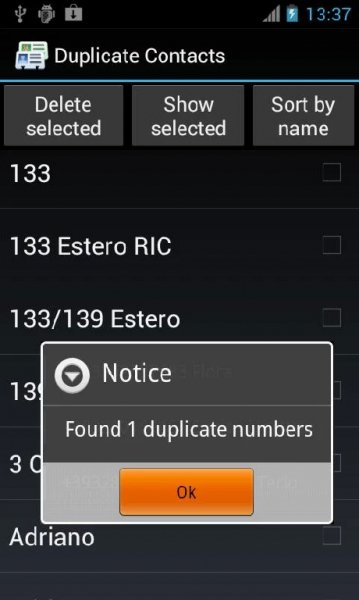 duplicate contacts ver.2.3.build.18