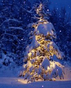 blue xmas snow anim