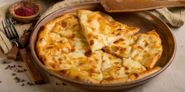 Ленивый хачапури с сыром - в духовке