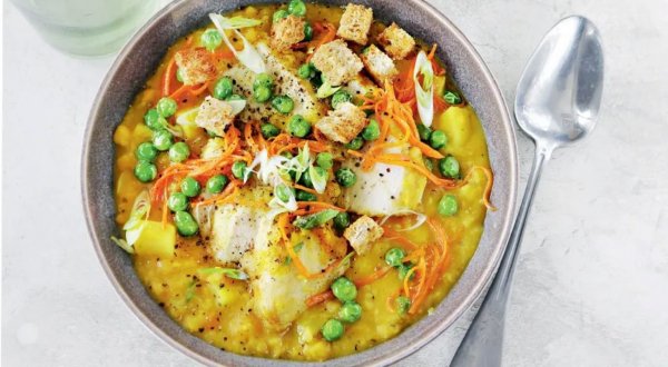 Гороховый суп на курином бульоне