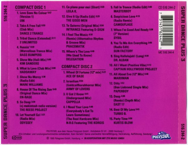 Various Artists - Super Dance Plus 3 (CD 1)_1993_CD-Rip