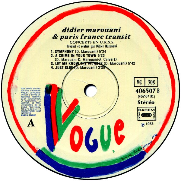 Didier Marouani &amp;amp;  Paris France Transit - Disc 2 Side A