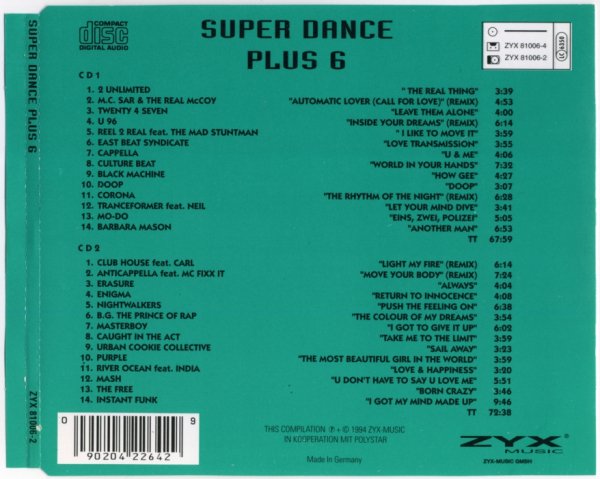 Various Artists - Super Dance Plus 6 (CD 1)_1994_CD-Rip