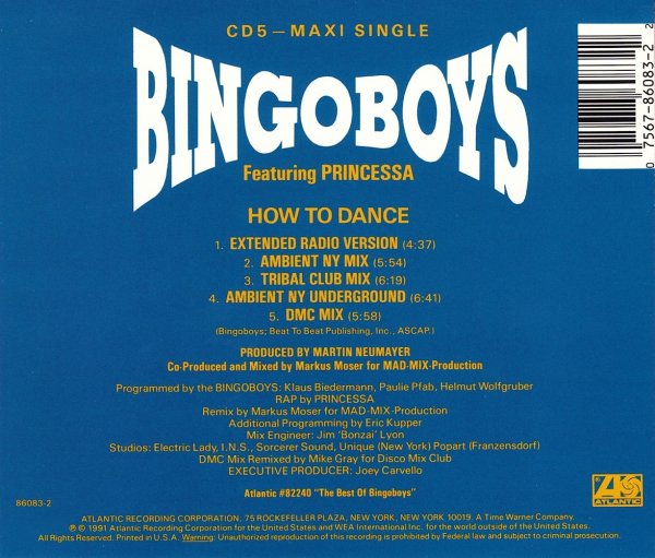 Bingoboys featuring Princessa - How To Dance (Ambient NY Underground)_1991_CD-Rip