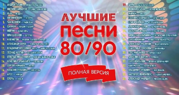 VA - Лучшие песни 80/90 Полная версия Часть 2