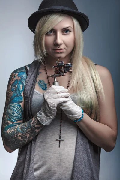 Stock-photo-beautiful-girl-tattoo